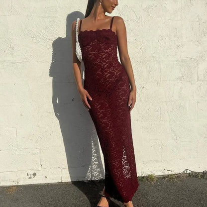 2023 Summer Fashion Sexy Lace Dress with Off-Shoulder Design
